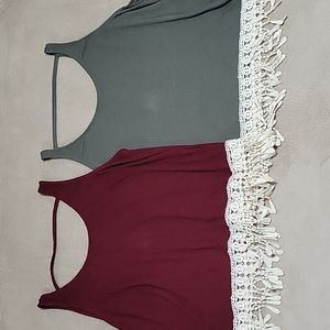 Green and Wine tank top, Rue 21, 2XL, NWT